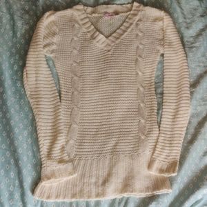 Bongo Cream Open Knit Sweater L